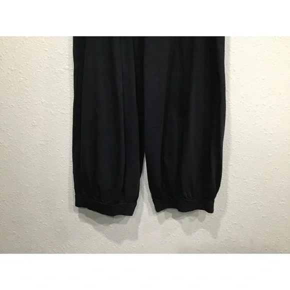 Bryn Walker Wyatt Cotton Knit Crop Lantern Pants XL Black Lagenlook Minimalist - Picture 5 of 9